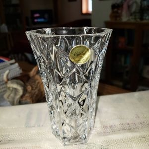 Vintage 24 % Lead Cristal (Spelled on Sticker) Vase  Made in France